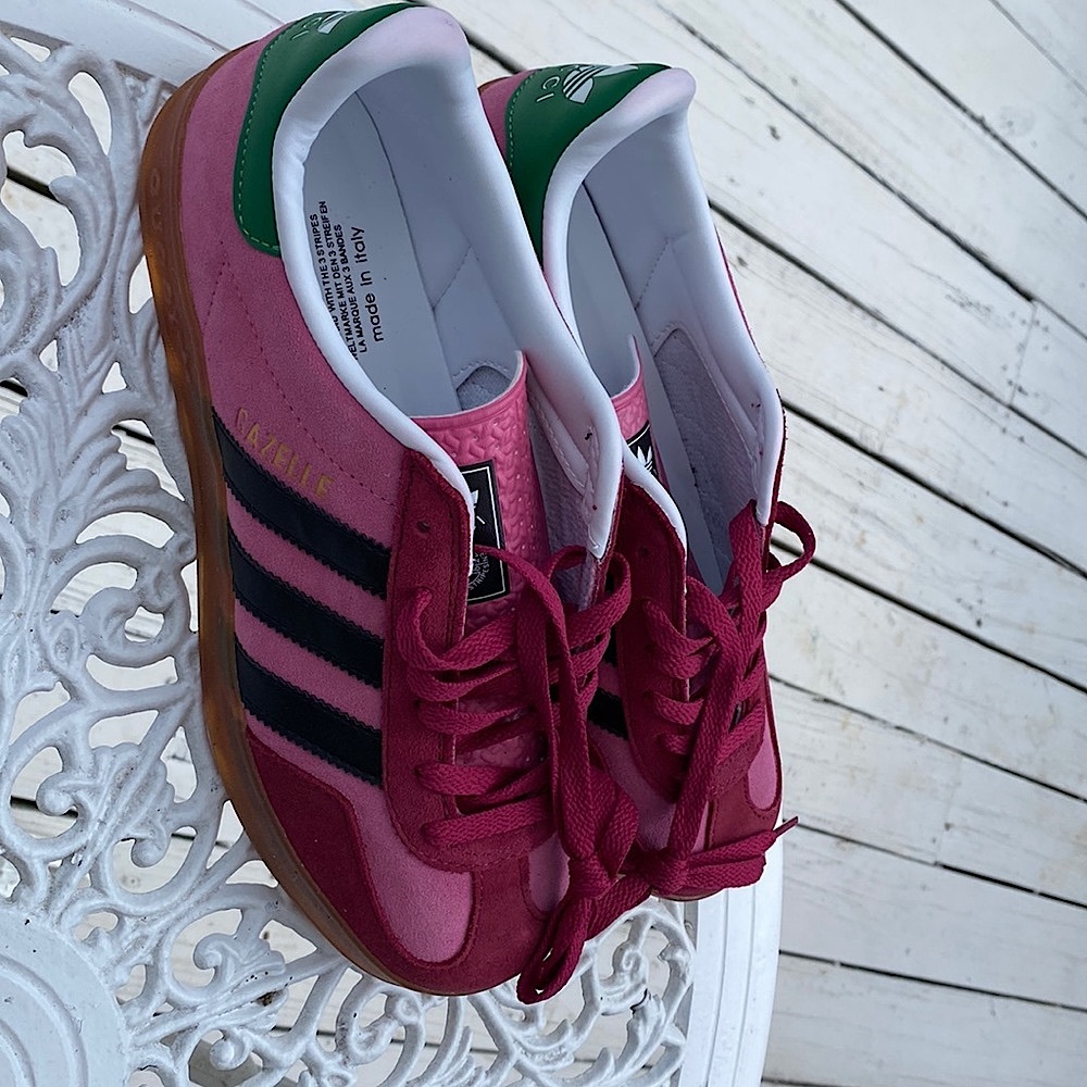 Brand new  Gucci Adidas knock offs, pink green with gum sole W size 10